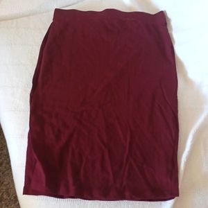 Burgundy Stetchy A Line skirt